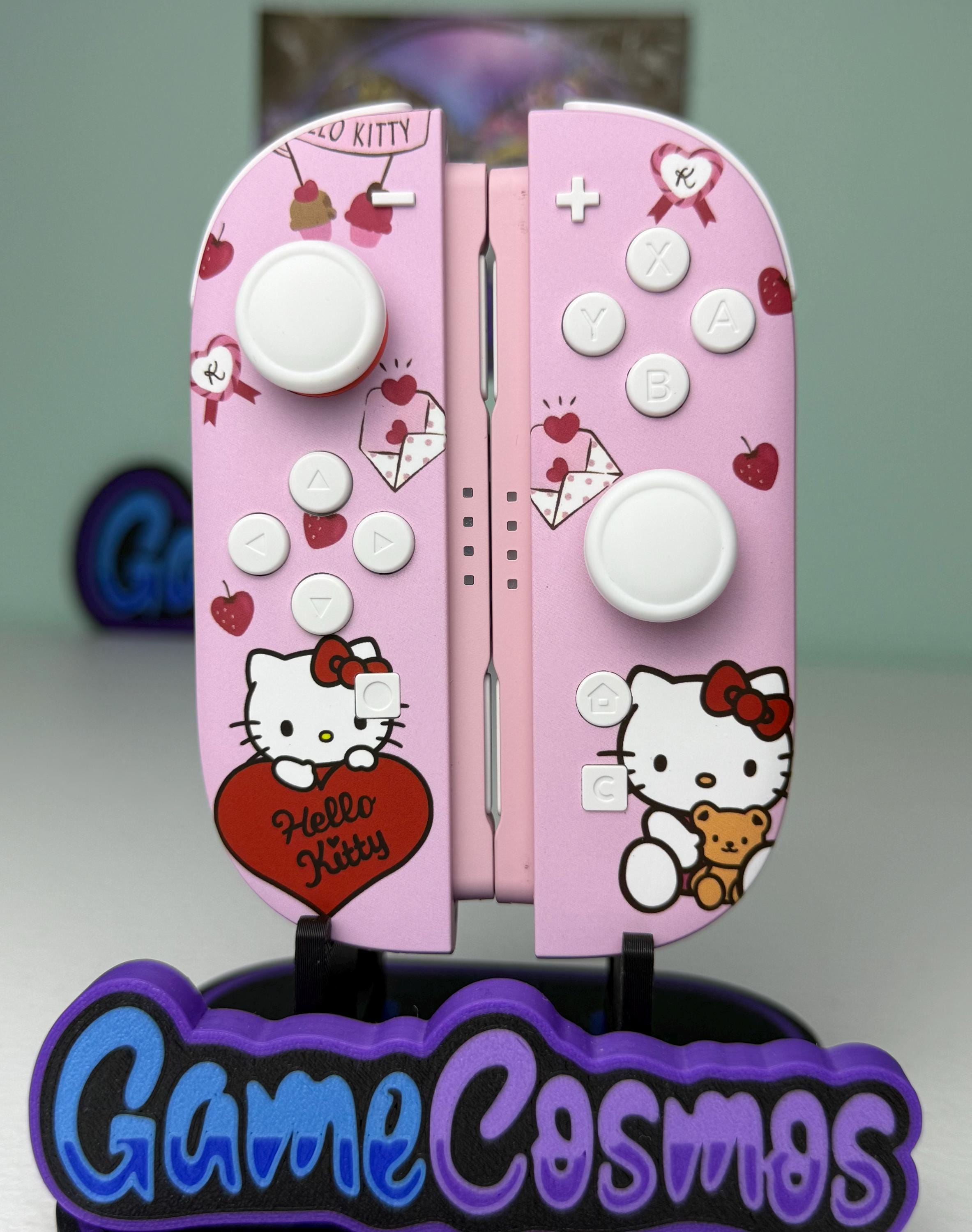 Cute Cartoon Kitty - Sakura Pink - Custom Joycon 2 for Nintendo Switch 2