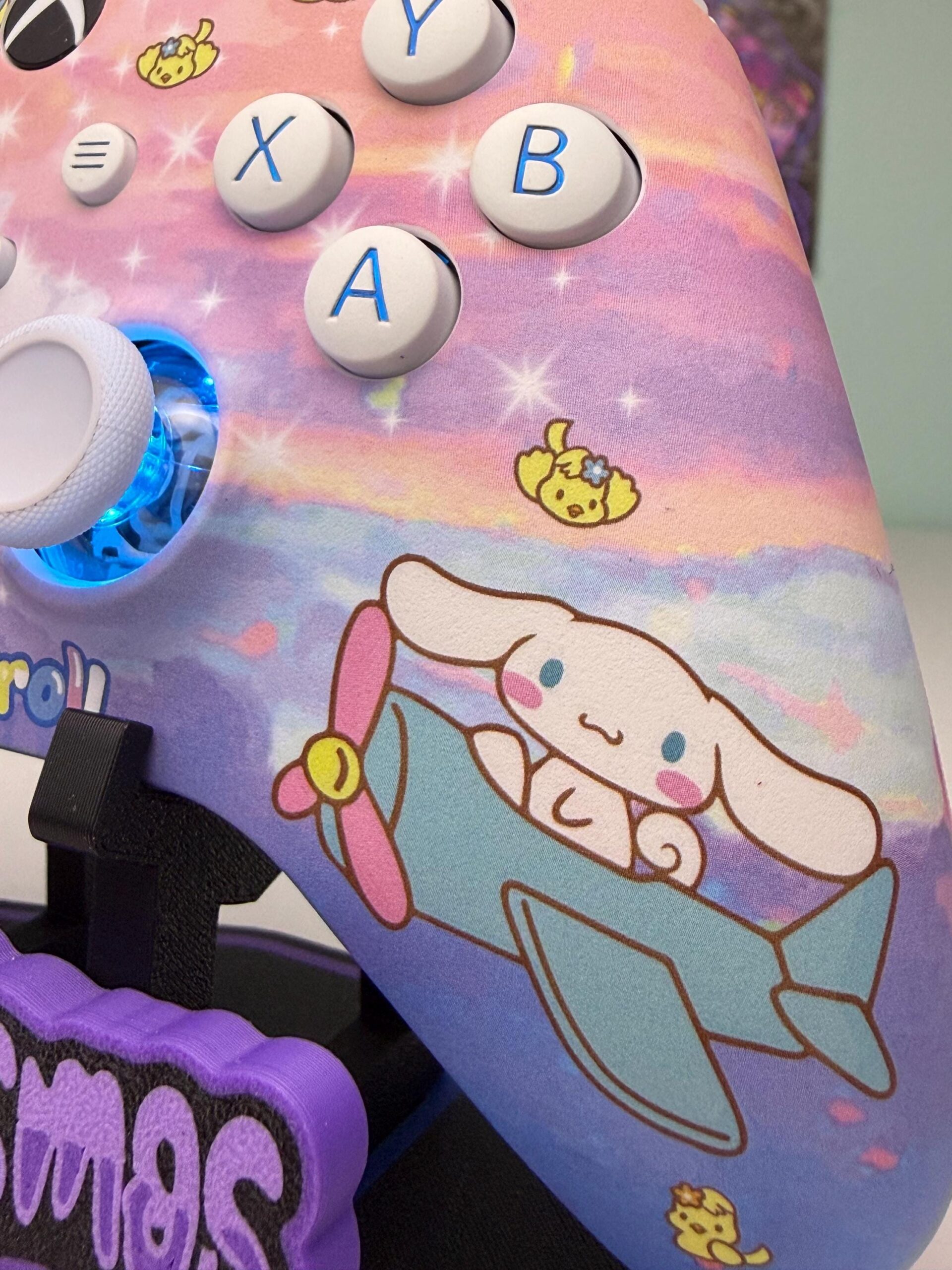 Kawaii Galaxy Theme - Cute Cartoon - RGB LED - Custom Wireless Controller for Xbox or PC - Image 4