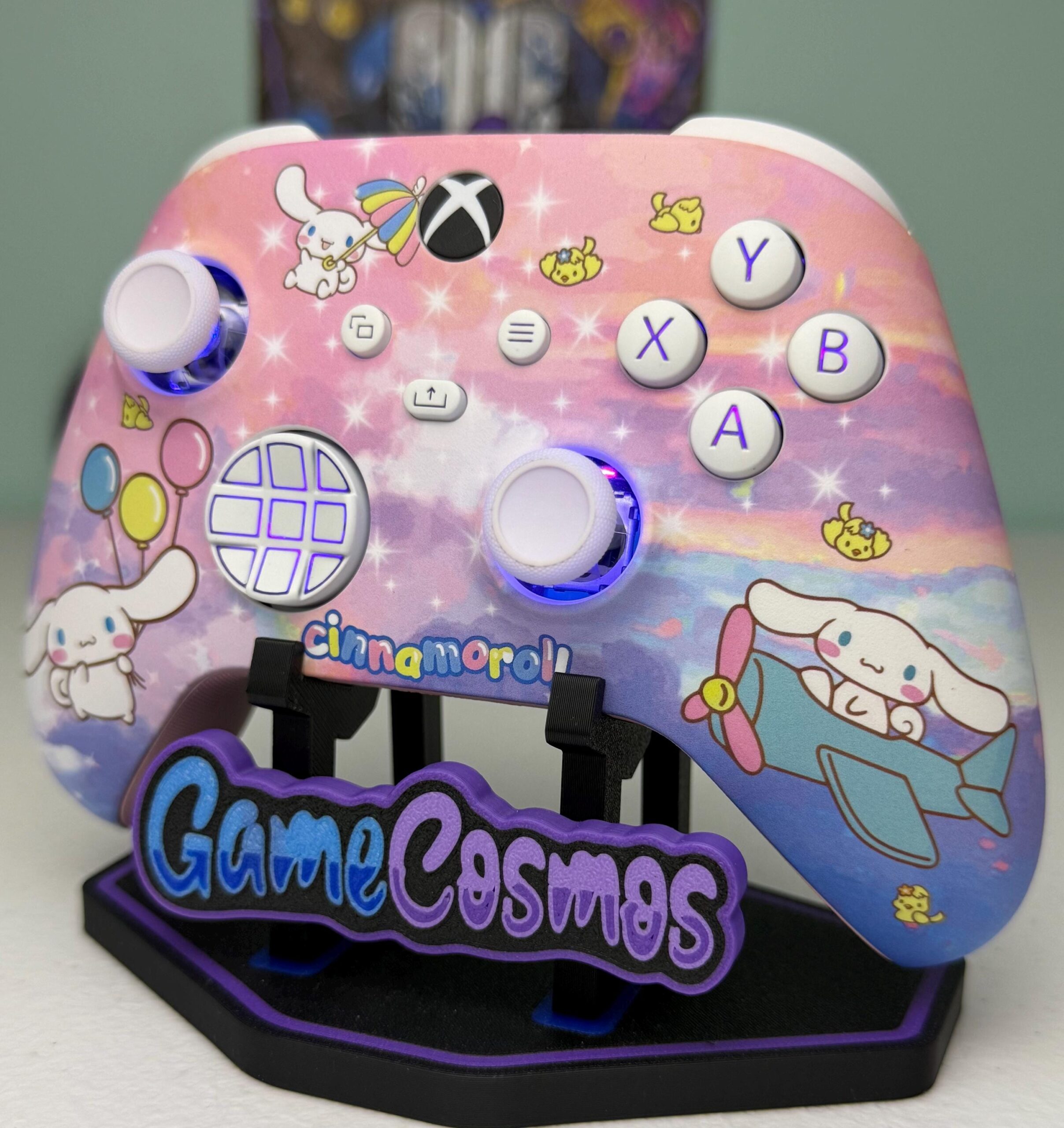 Kawaii Galaxy Theme - Cute Cartoon - RGB LED - Custom Wireless Controller for Xbox or PC - Image 3