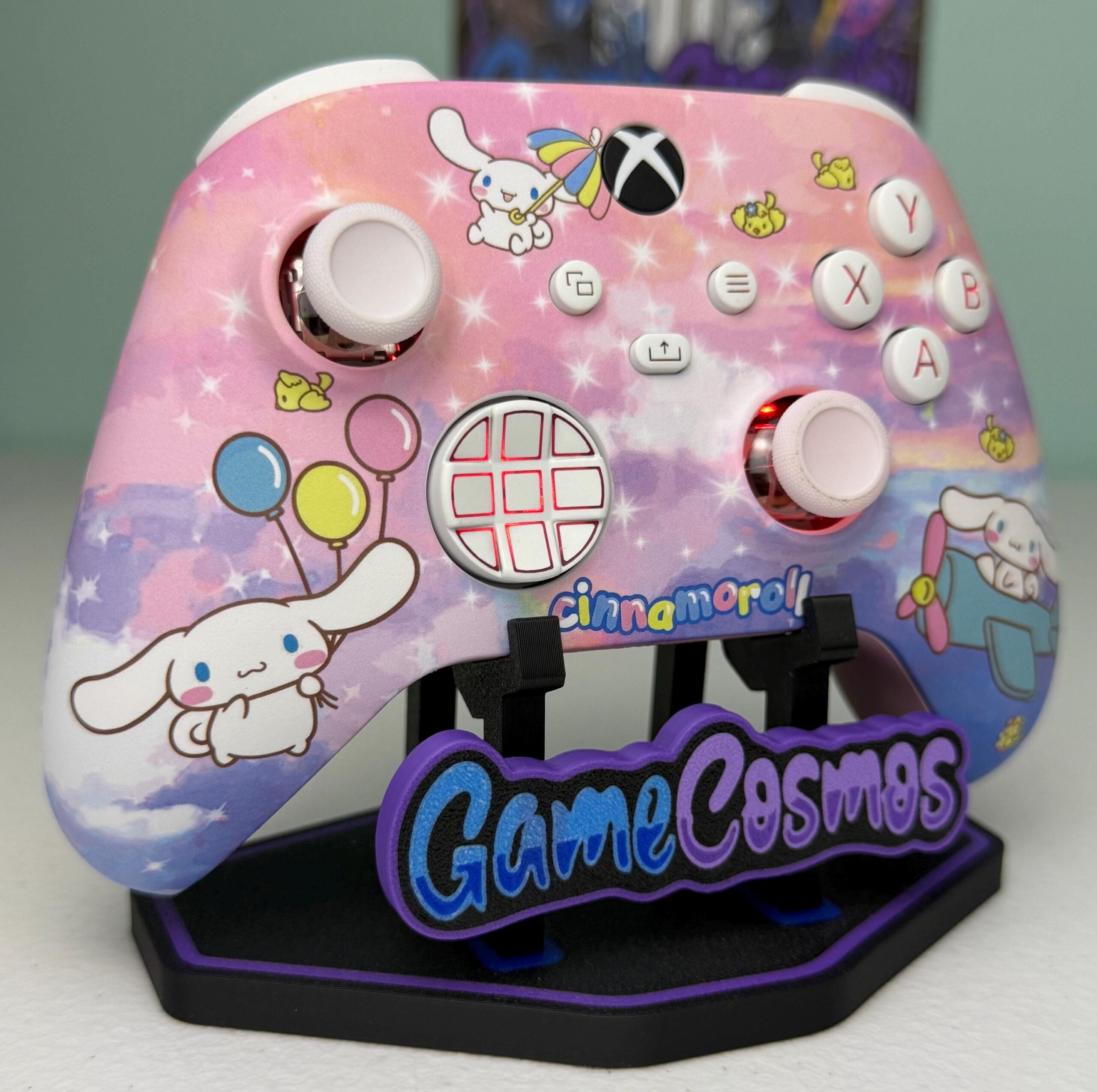 Kawaii Galaxy Theme - Cute Cartoon - RGB LED - Custom Wireless Controller for Xbox or PC - Image 2