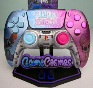 Hawaiian Animated Aliens - Blue Pink - Custom Wireless Controller for PS5 or PC