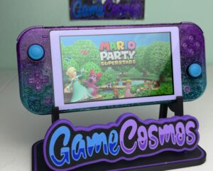 Glossy Glitter Gradient Purple Blue - Hall Effect NoDRIFT - Custom Switch Lite