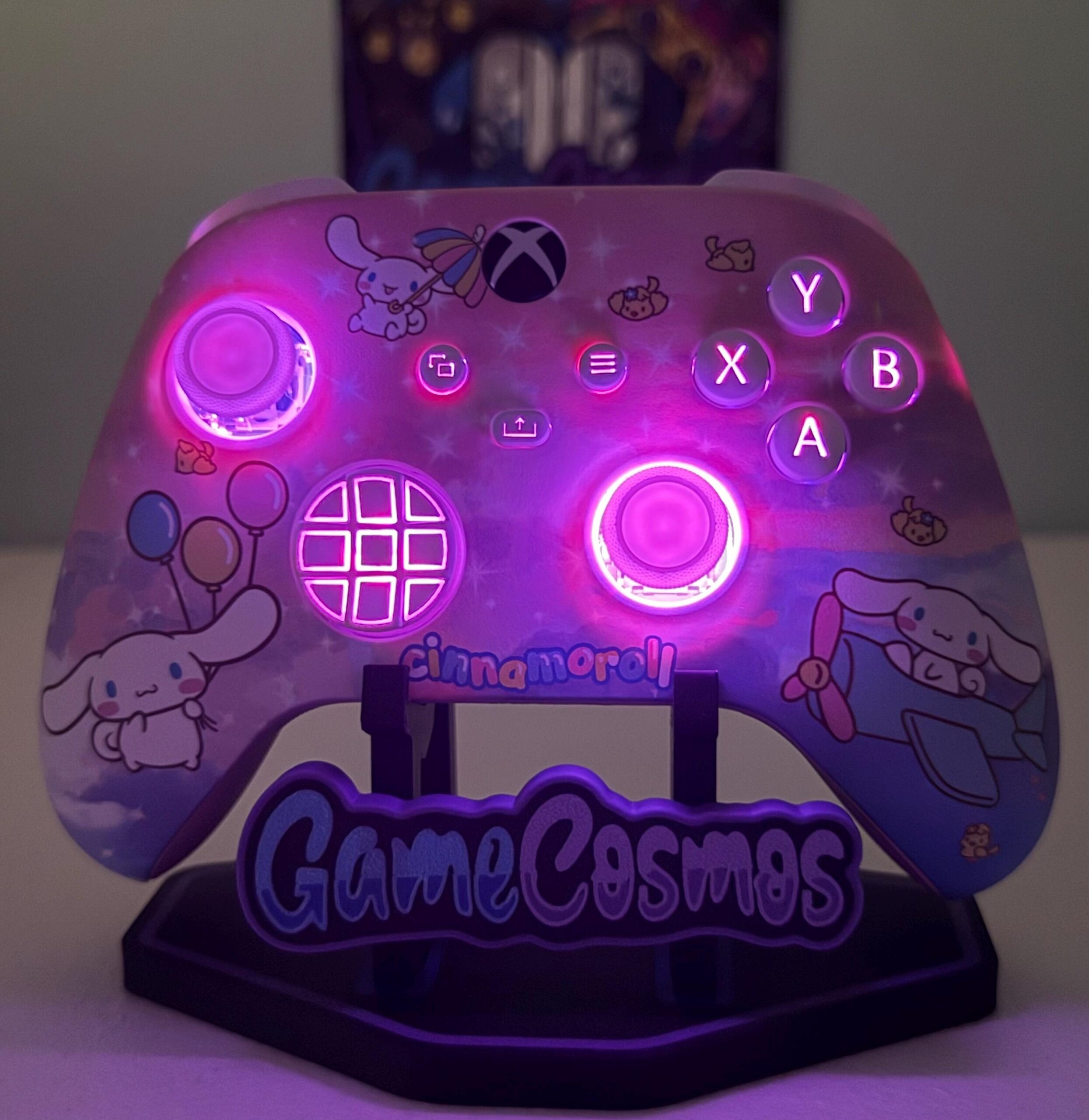 Kawaii Galaxy Theme - Cute Cartoon - RGB LED - Custom Wireless Controller for Xbox or PC - Image 7