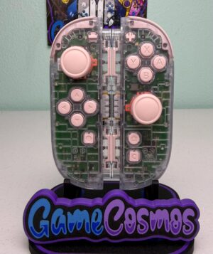 Transparent Clear - Pink Accents - Custom Joycon 2 for the Nintendo Switch 2