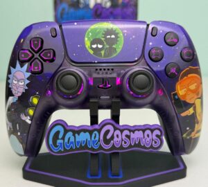 Space Dudes - Atomic Purple Galaxy - RGB LED - Custom Wireless Controller for PS5 Or PC