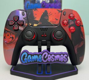 Anime Manga - Red Clouds - RGB LED - Custom Wireless Controller for PS5 Or PC