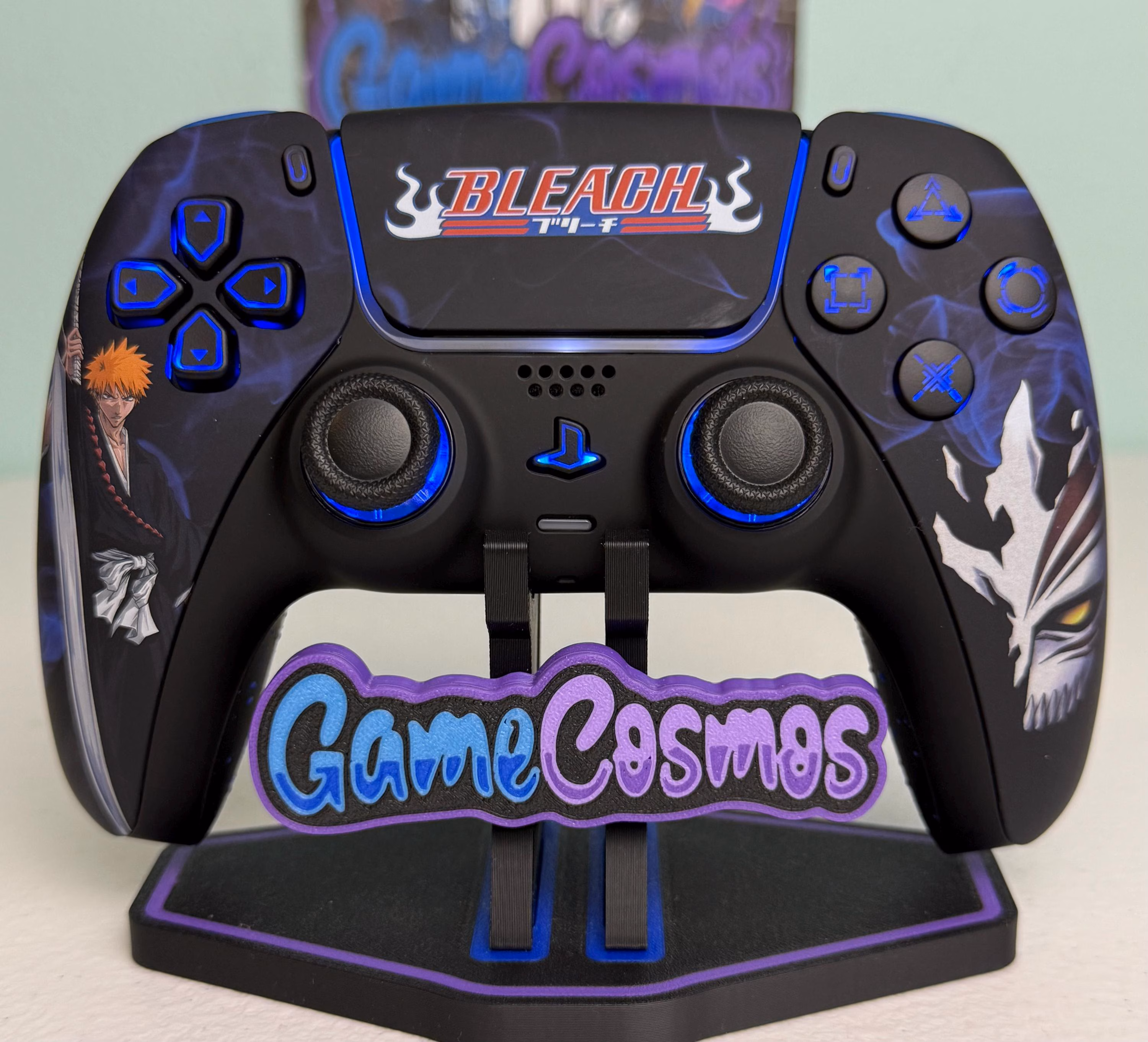 Bleach Ichigo Kurosaki - RGB LED - Custom PS5 Controller (Compatible with Playstation 5 Or PC) - Image 2