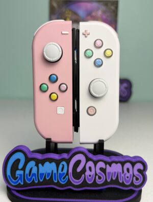 Sakura Pink and White - Colorful hearts -  Custom Joycons for the Nintend Switch