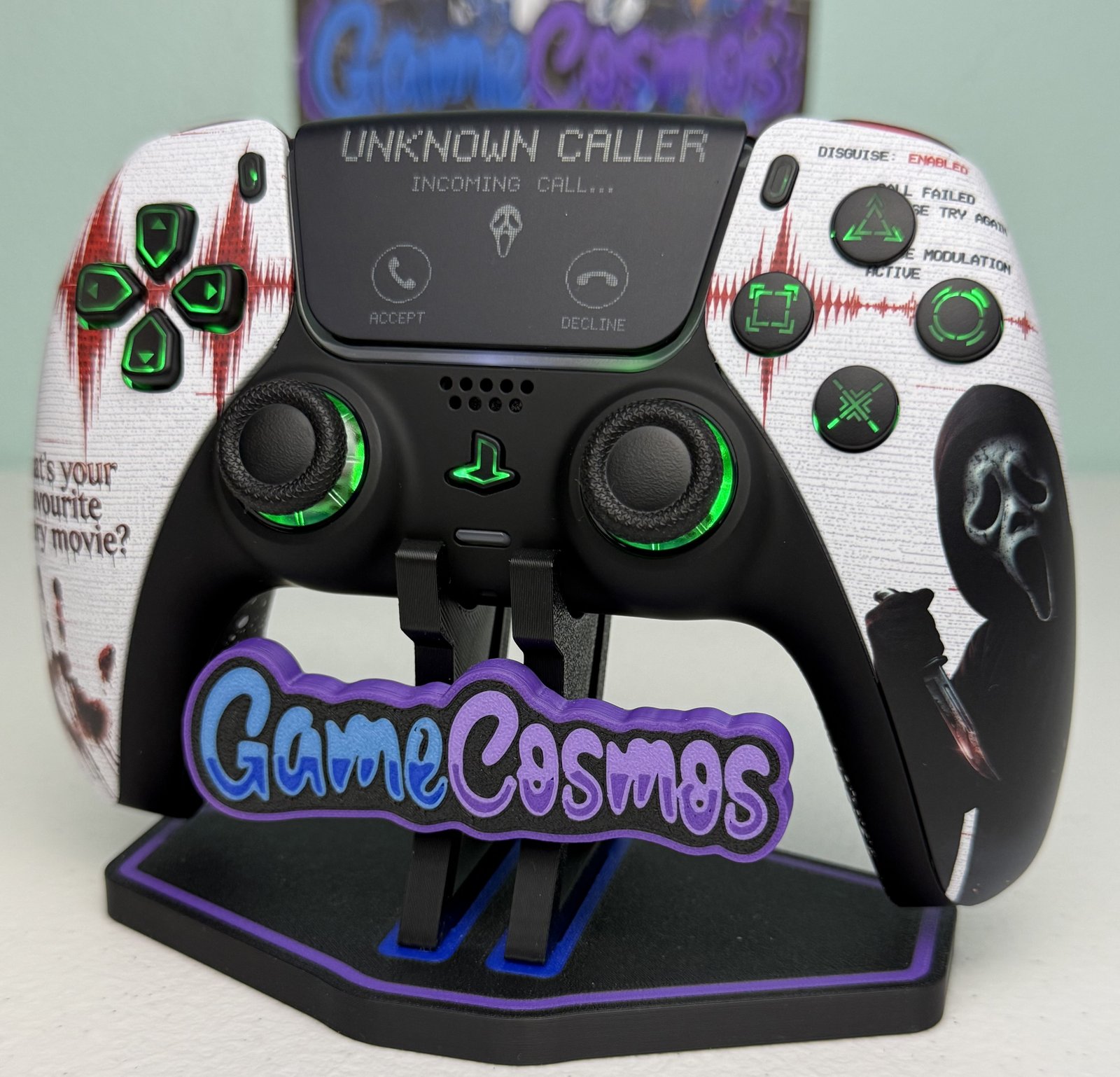 Ghostface Scream custom PS5 controller, photo 3 of 8