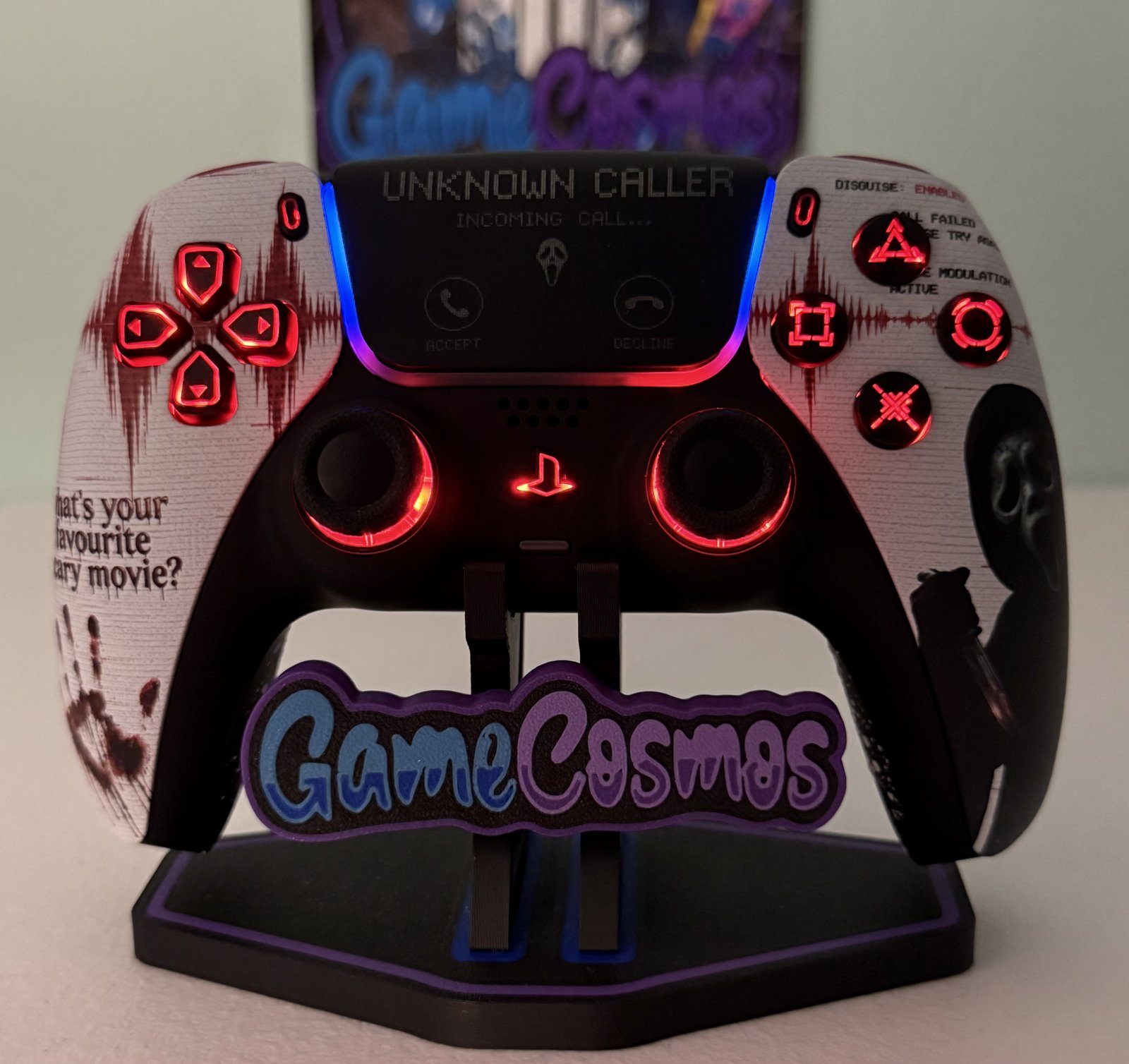 Ghostface Scream custom PS5 controller, photo 2 of 8