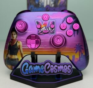 Miami Summer Nights GTA 6 custom Xbox Series controller, front view
