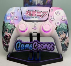 Anime Girl Hatsune Miku custom PS5 controller, front view