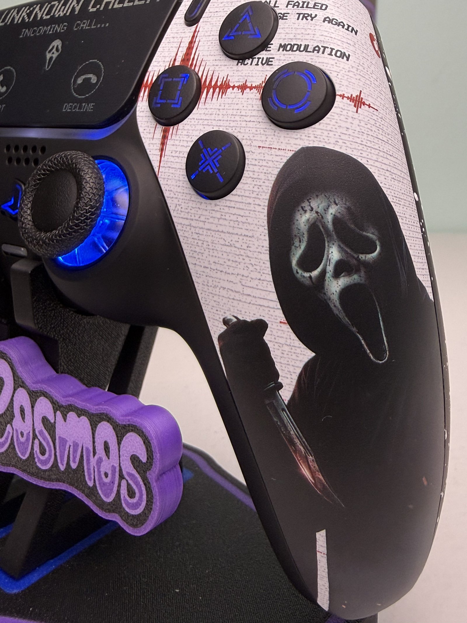 Ghostface Scream custom PS5 controller, photo 4 of 8