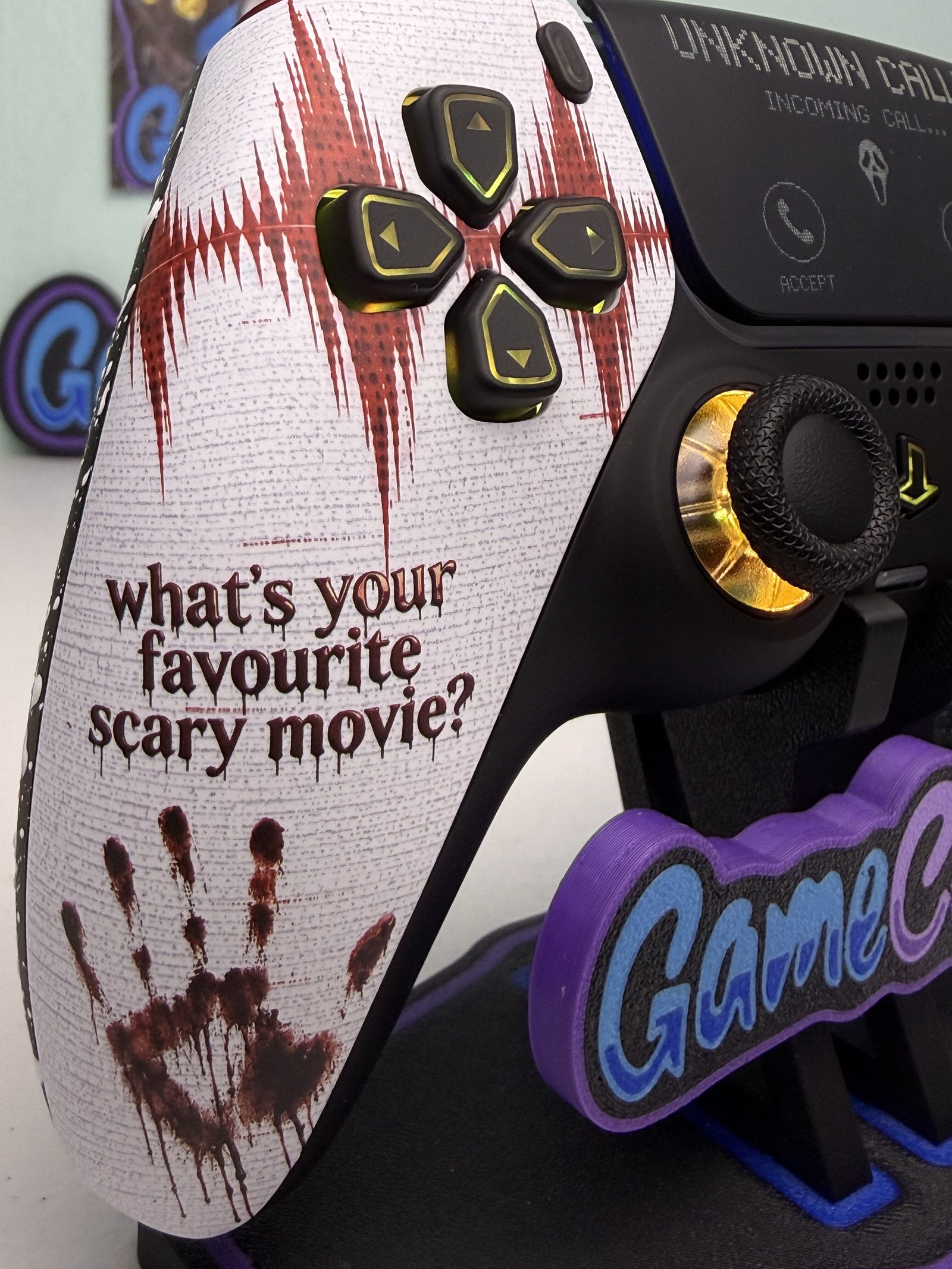 Ghostface Scream custom PS5 controller, photo 6 of 8