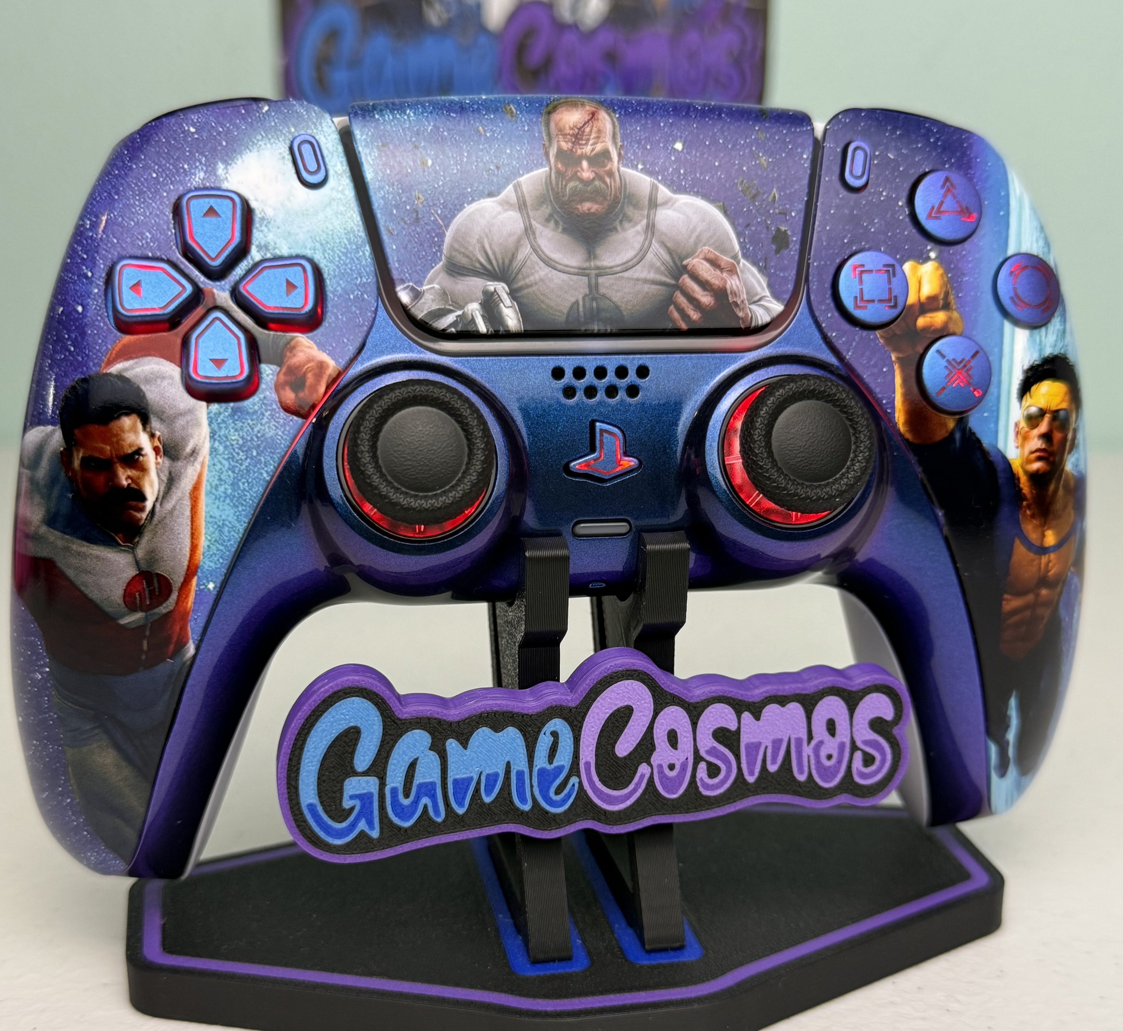Invincible-inspired PlayStation 5 wireless controller with custom superhero artwork