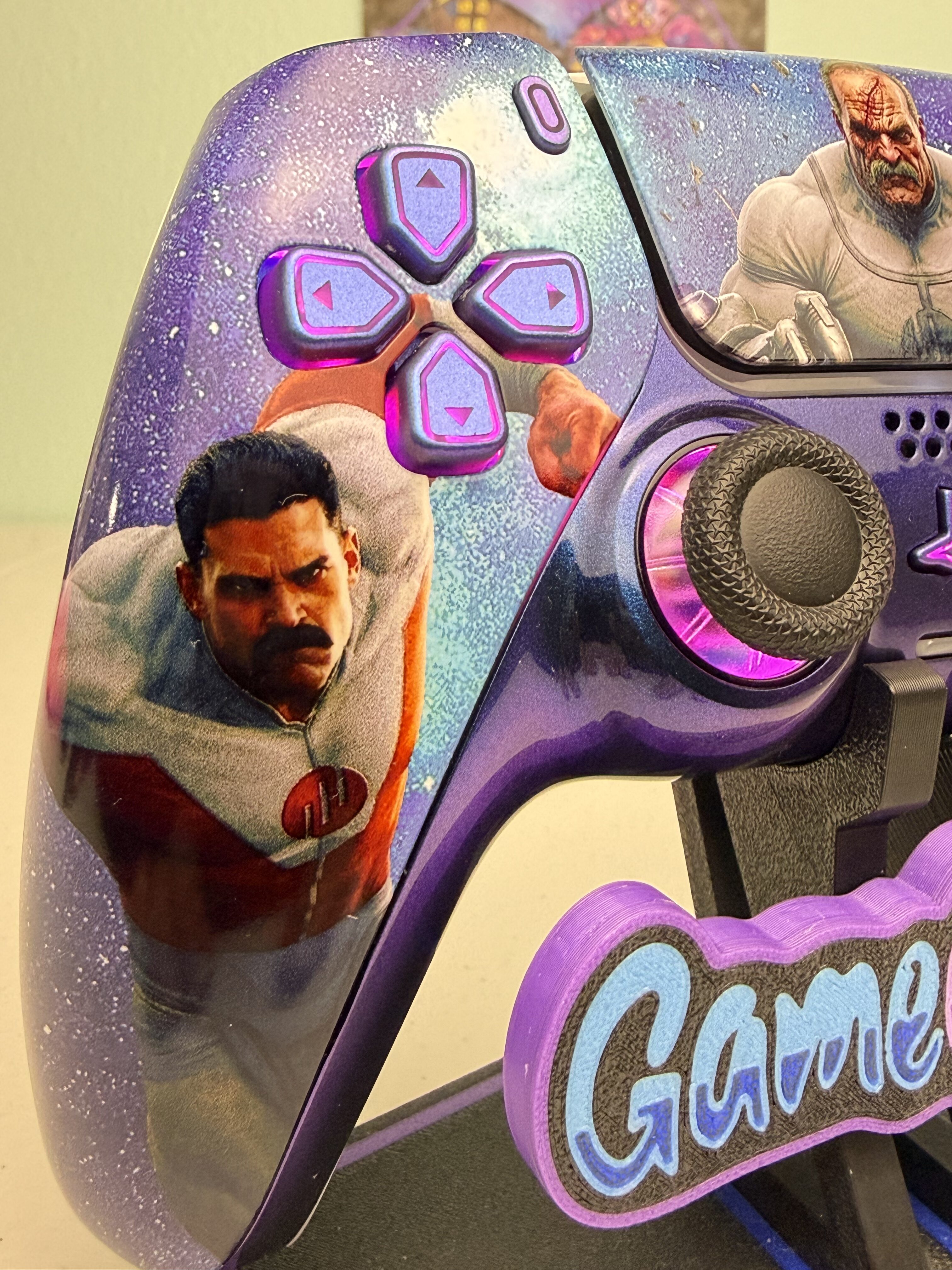 Invincible-themed RGB LED custom PS5 controller, alternate gallery view