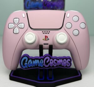 Pastel Sakura Pink - Clear White Jelly Buttons - Custom PS5 Controller