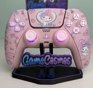 My Melody - Sanrio - Cute Cartoon theme - RGB LED - Sakura Pink - Custom Wireless Controller for PS5 Or PC