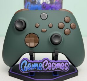 Pine Green & Woodgrain - Soft Touch - Custom Wireless Controller for Xbox Or PC